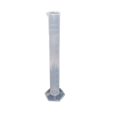 Cylinder Miarowy 100ml - Menzurka Plastikowa z Precyzyjną Podziałką i Podstawką